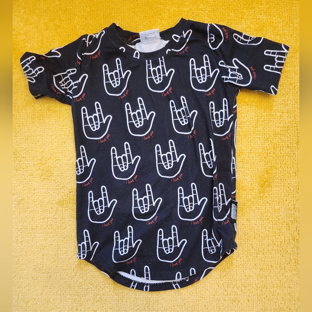 ME AND REEKIE Kids Black Graphic Tee